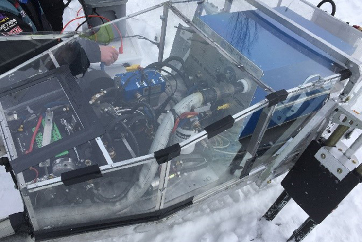 SEMTECH DS in snowmobile test rig