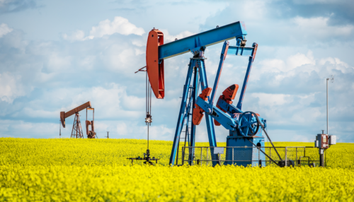 oils pumps in field
